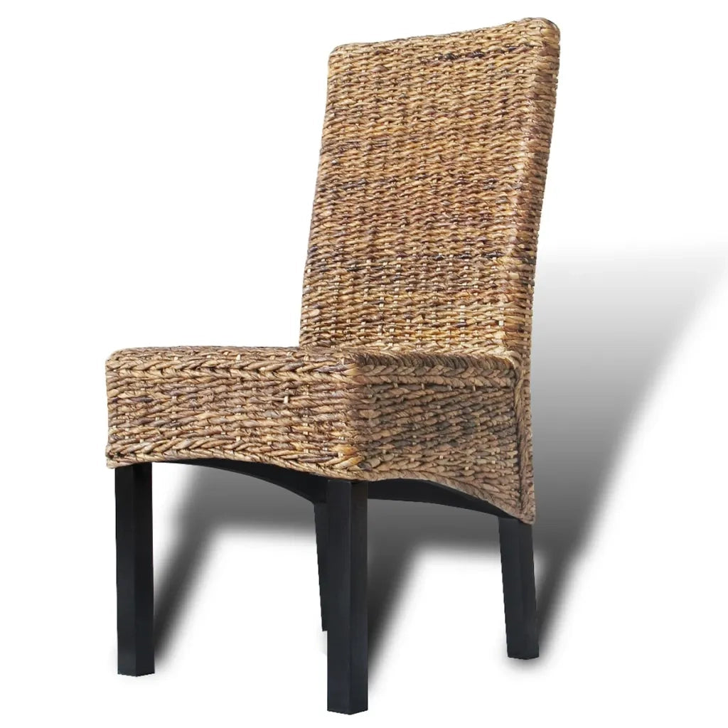 Sedie da Pranzo 2 pz in Abaca e Legno Massello di Mango cod mxl 22578