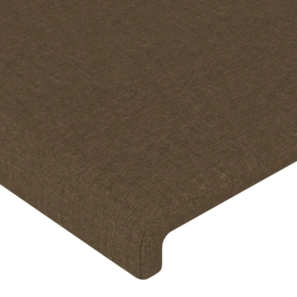 Testiera a LED-Testata con LED Marrone Scuro 93x16x118/128 cm in Tessuto 675734