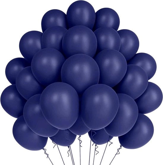50 Pacchi di Palloni a Helio Blu Scuro 30 cm - Decorazione per Feste - Palloni per Festa di Compleanno e Matrimonio - Notte Blu 15