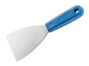 SPATOLA CON MANICO IN PLASTICA ANGOLI TONDI ACCIAIO INOX PER STUCCO- - mm.60 - 54287 - 4 pezzi AUSONIA