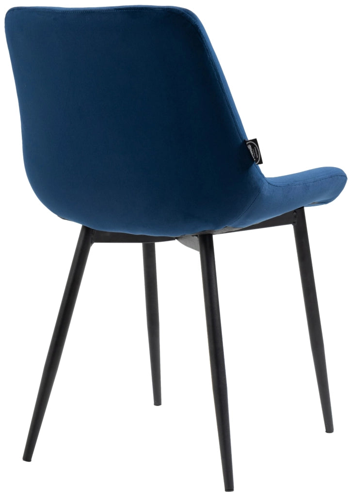 Set di 2 sedie da pranzo Victoria in velluto blu