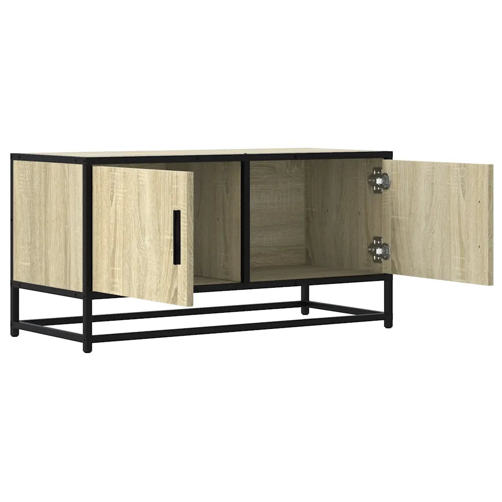 vidaXL Mobile TV Rovere Sonoma 80x34,5x40 cm Legno Multistrato Metallo