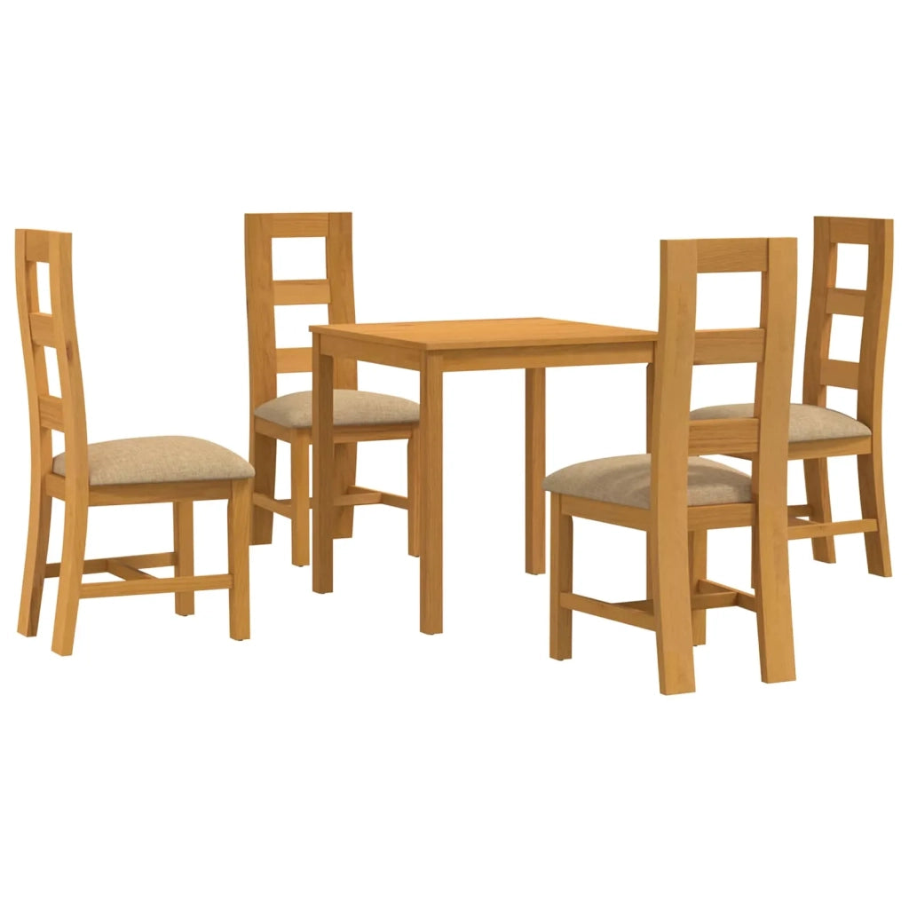 Set da pranzo 5 pz Beige Legno di Quercia Massello 3430230