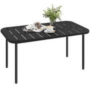Tavolino da giardino ¨C Zephmum ¨C Nero, metallo, 90x50x43 cm