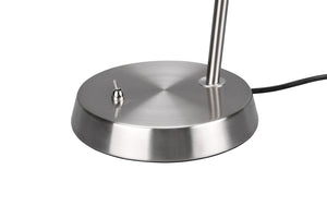 Lampada da Tavolo da Interno Attacco E27 in Metallo Nichel Satinato