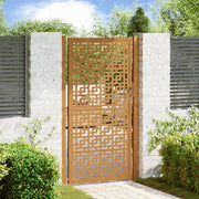 Cancello da giardino 100x200 cm in acciaio corten con design a croce 4101008
