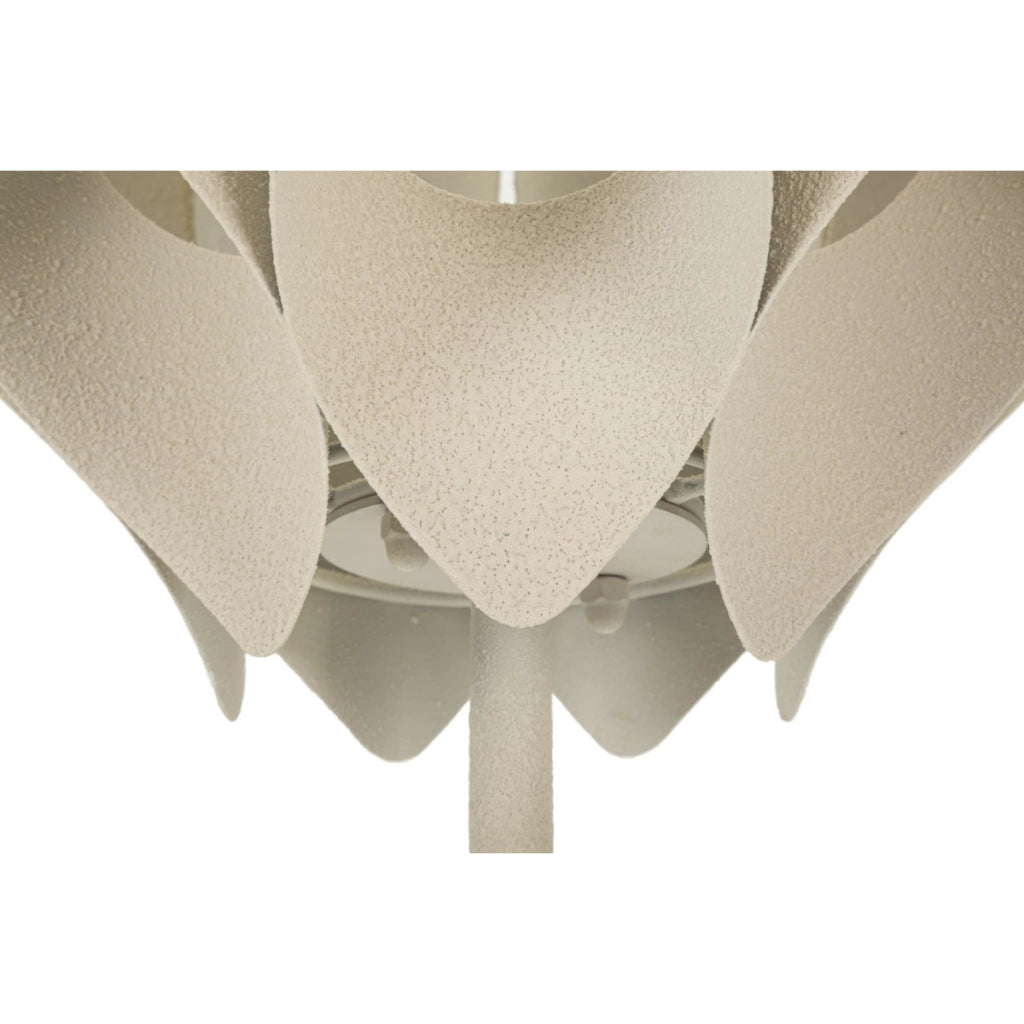 Lampada da Tavolo VKH763, Beige, Metallo, 28x28x57 cm