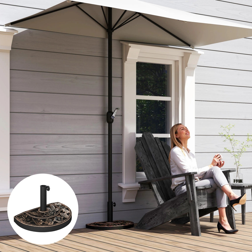Supporto Parasol Semicircolare ¨C Zephmum ¨C Bronce 50x31x32 cm