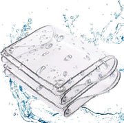 Telaio trasparente con anello di fissaggio - 03 mm PVC - impermeabile - resistente all'acqua e alla luce - robusto e pieghevole - per arredamento esterno e piante - 450 g/m²