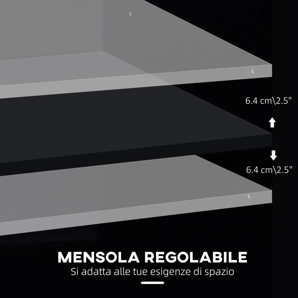 Cassettiera a rotelle per ufficio ¨C zephmum ¨C nero, legno, 100x40x71cm