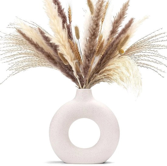 Set di 2 Vasi in Ceramica - Stile Moderno - Vaso Ronde Decorativo - Dimensioni 13,5/18/22,5 cm