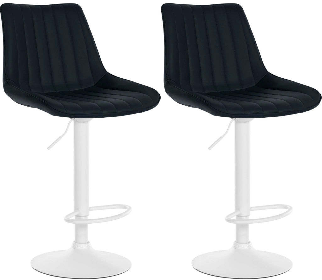 2er Set Barhocker Toni Kunstleder weiЯ