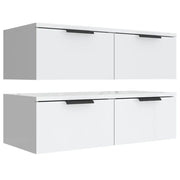Set di 2 classici armadietti a muro 68 x 30 x 20 cm in legno composito bianco 02_0055222