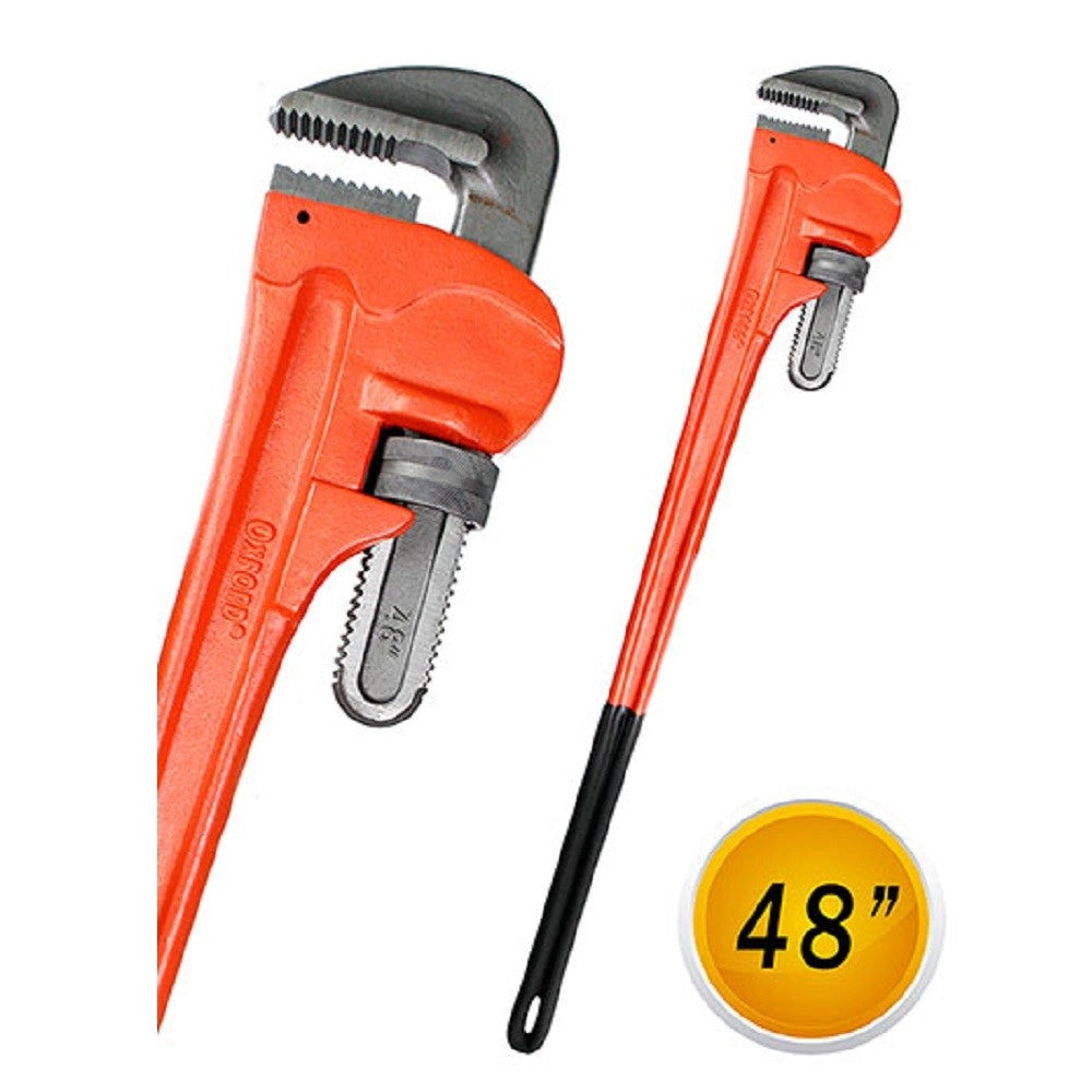 Trade Shop - Chiave Giratubi Americano 48" Apertura Regolabile 1200mm Chiave Inglese Tubo -