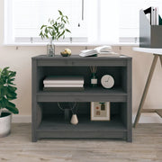 Libreria Grigia 80x35x68 cm in Legno Massello di Pino 821676