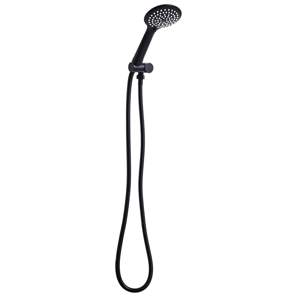 Set doccia classico moderno con tubo 4 modalità di getto Metallo nero Tarma