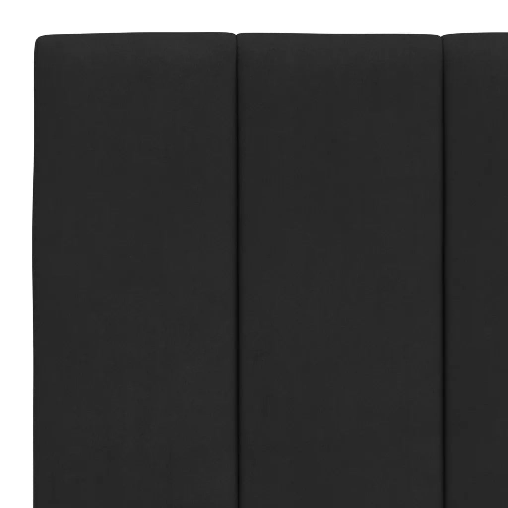 Letto con Materasso Hanko Nero 180x200 cm in Velluto 3208612