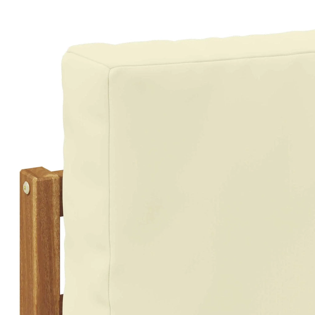 Set divani 3 pcs Naturale e Crema Legno di Acacia Massello 3374290