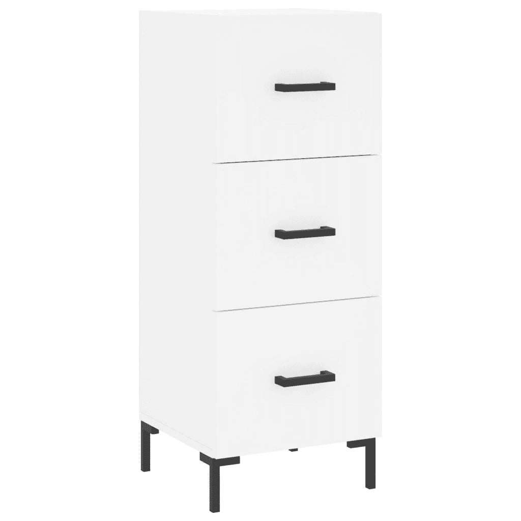 Credenza-Buffet-Armadio da cucina Bianca 34,5x34x180 cm in Legno Multistrato 183594
