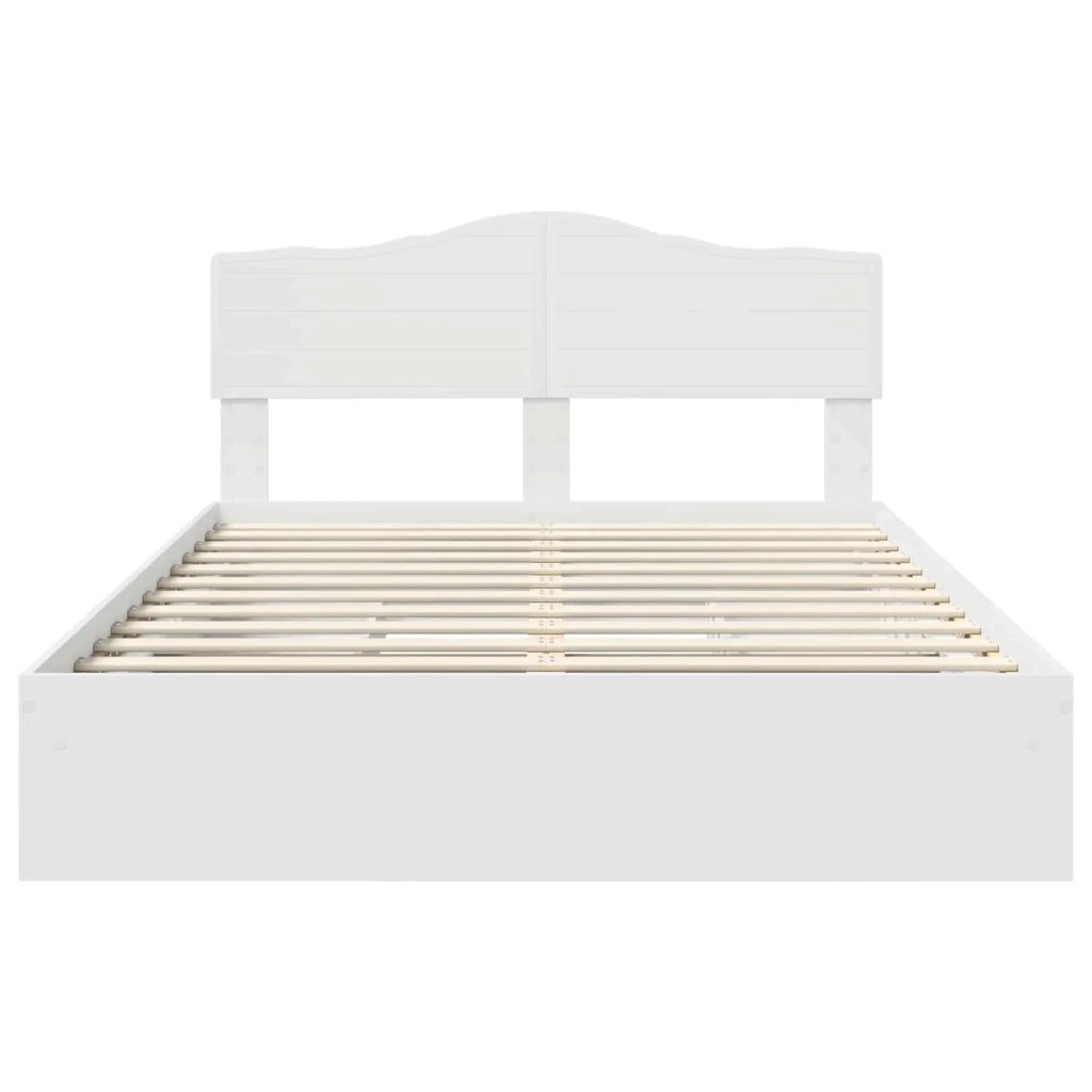 Letto con Contenitore Bianco 160 x 200 cm Legno multistrato 3413075