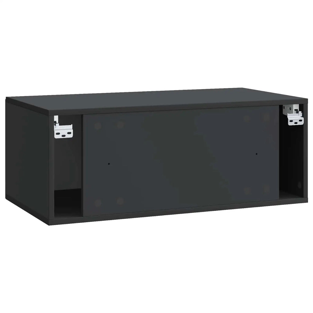 Mobile Porta TV da Muro-Credenza per TV sospesa Nero 78,5 x 41 x 30 cm 179558