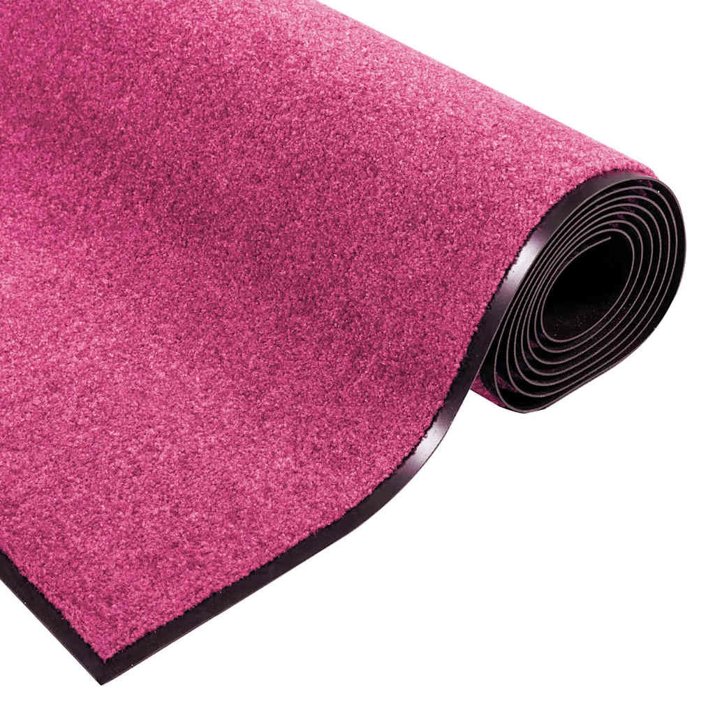 Zerbino d'ingresso moderno rettangolare 120 x 250 cm resistente antiscivolo stile contemporaneo poliammide rosa 02_0057943