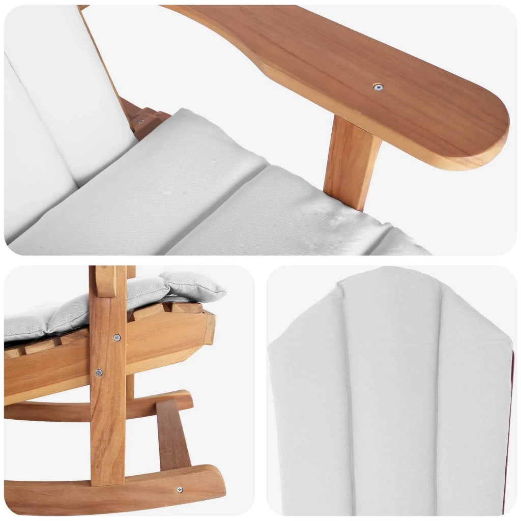 Sedia a dondolo Adirondack da giardino Naturale 100% Poliestere 42041359
