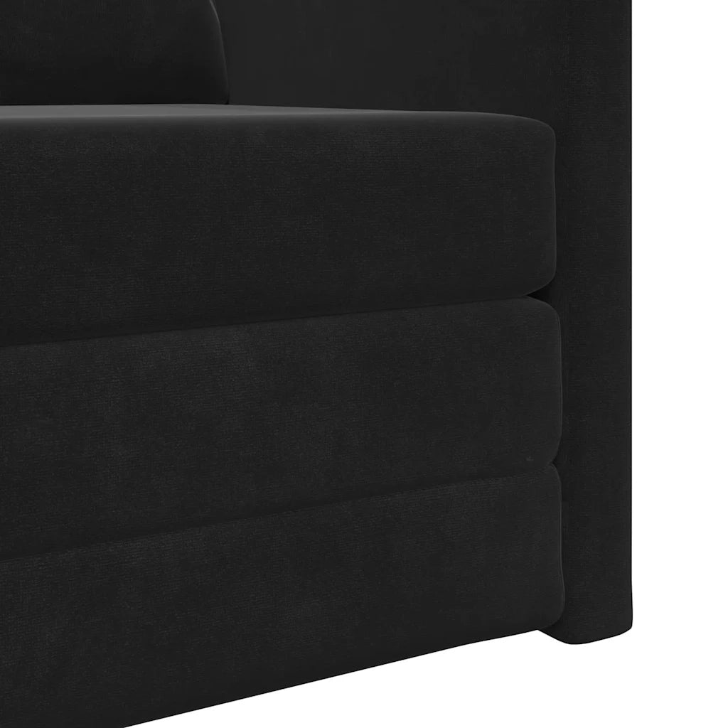 Divano letto-Sofa Letto-Daybed Nero 74 x 77 x 81 cm Velluto