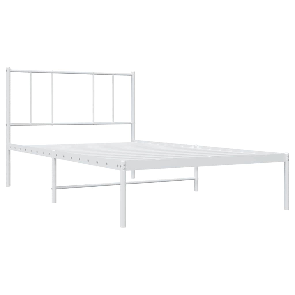 Giroletto con Testiera Metallo Bianco 75x190 cmcod mxl 130883
