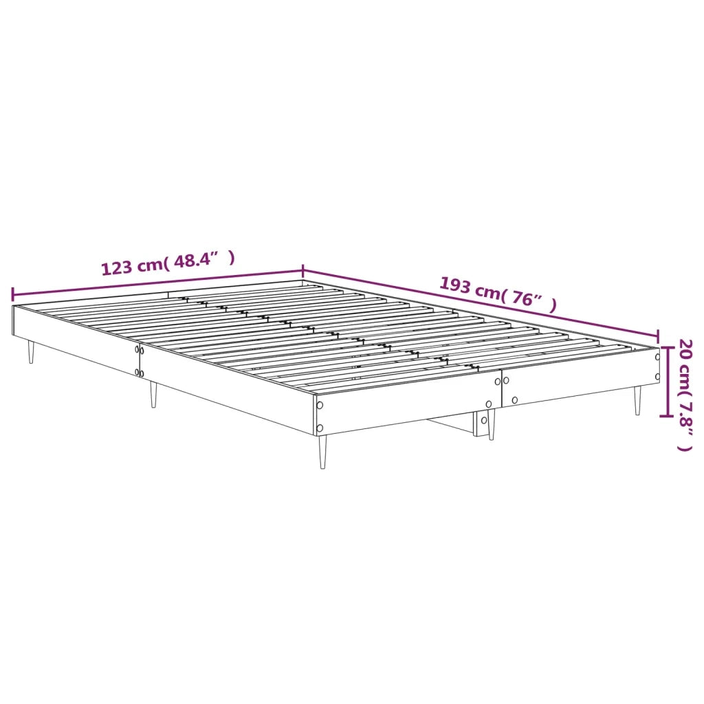 Giroletto senza Materasso Rovere Fumo 120x190 cm in Truciolato 832194