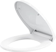 Braccio di chiusura morbido per wc con funzione di rilascio rapido e sospensioni regolabili - forma O - Bianco - Plastica - Pulizia facile