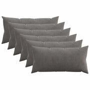 Federa 6 pcs HEERLEN Grigio Scuro 40 x 70 cm corduroy 909534