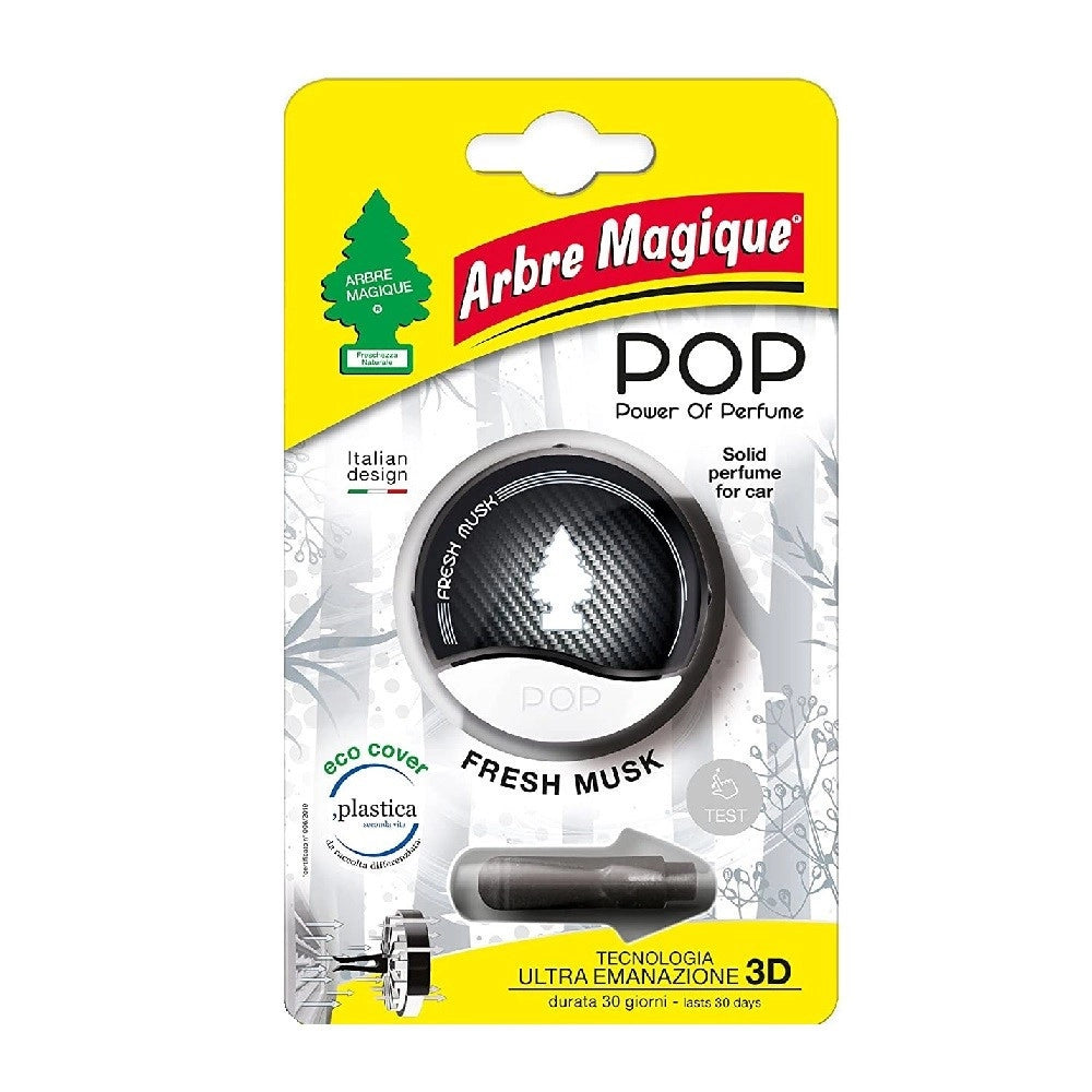 Trade Shop - Arbre Magique Pop Deodorante Per Auto Profumazione Fresh Musk Muschio Fresco -