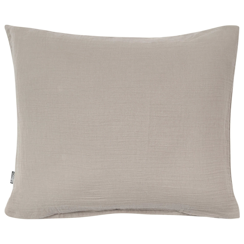 Set copripiumino e federa in mussola di cotone tortora 200 x 200 cm per camera da letto moderna