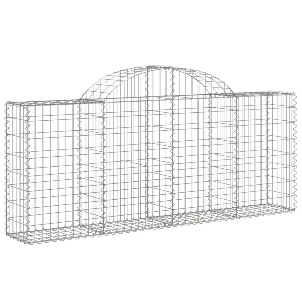 Cesti Gabbioni ad Arco 3 pz 200x30x80/100 cm Ferro Zincato 3146090