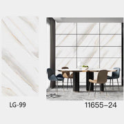 Trade Shop - Pannello Adesivo Effetto Marmo Perlato Striato Pareti Paraschizzi 300x60cm Stanza -