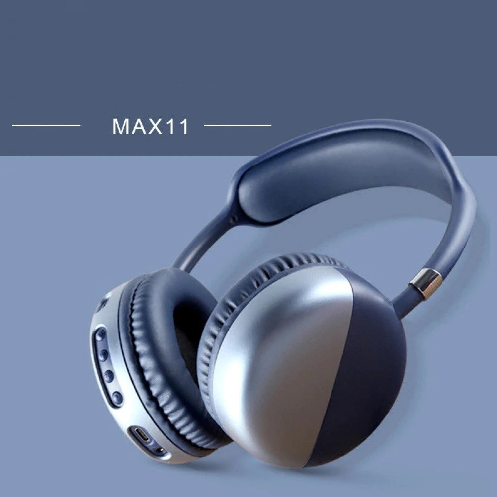 Trade Shop - Cuffie Senza Fili Wireless Stereo Q-max11 Bluetooth 5.0 Radio Microfono Musica -