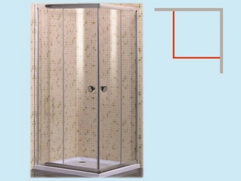 Box Doccia Cabina Falco Vetro Trasparente 5Mm 70X70X185H Brixo - Fraschetti
