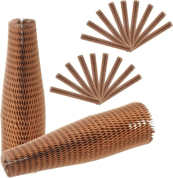 Set di 20 protezioni per bottiglie in vetro con cerniera in marrone | Protezioni per bottiglie di vino e accessori di confezionamento per regali
