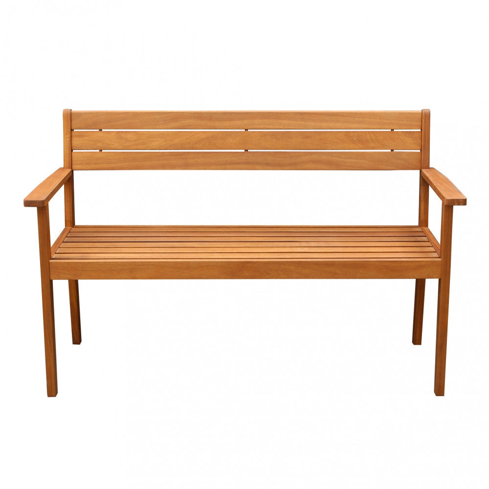 Panca Minerva 2 Posti 135x59x85 h cm in Legno di Acacia Marrone chiaro