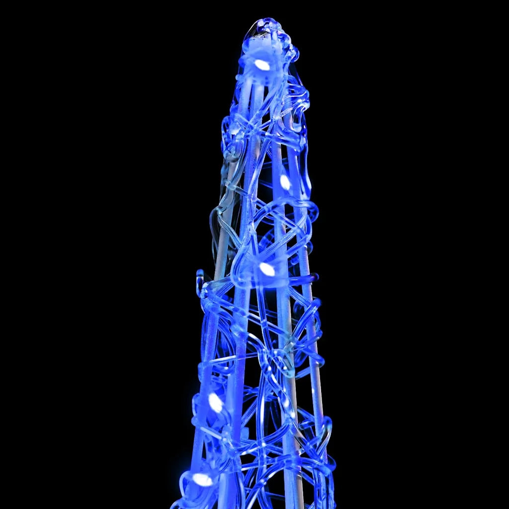 Albero di Natale con 90 LED 3 pcs Blu 20 x 20 x 80 cm Acrilico 42019017