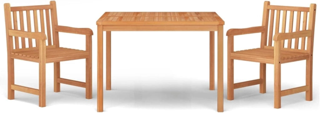Set da pranzo da giardino 3 pezzi, set da tavolo e sedie da giardino, giardino e mobili da giardino, mobili da giardino, mobili da giardino, set terrazza esterna, legno massello di teak