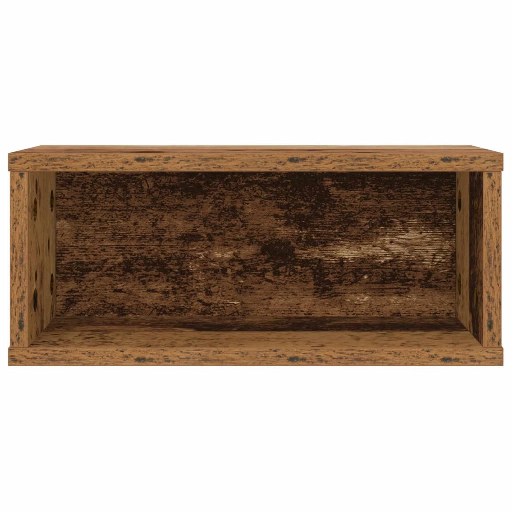 Rack per Stoccaggio CD 2 pz Legno antico 40 x 17 x 17 cm 8012725