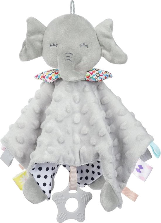 Asciugamano con disegno di elefante - asciugamano per bambini - 1 pezzo - multicolore - 28 x 28 cm