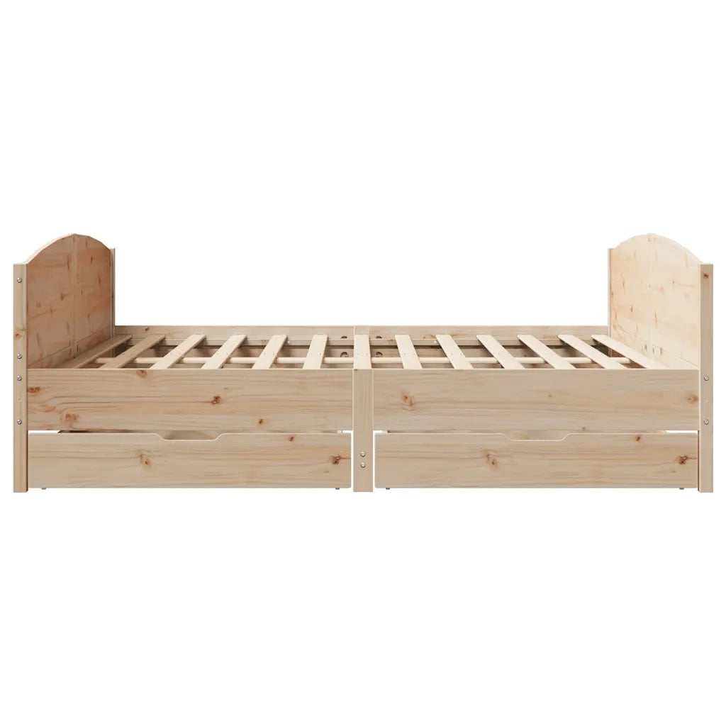 Letto senza Materasso 160x200 cm in Legno Massello di Pino