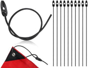 Cinturini per bagagli - Strisce di avviso - Sostenibili e regolabili - 50 cm - Cinture elastiche - Ideali per portatori di bicicletta - Set da 10