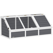 Recinto per Animali Domestici ¨C zephmum ¨C Legno, Grigio, 2 Scomparti