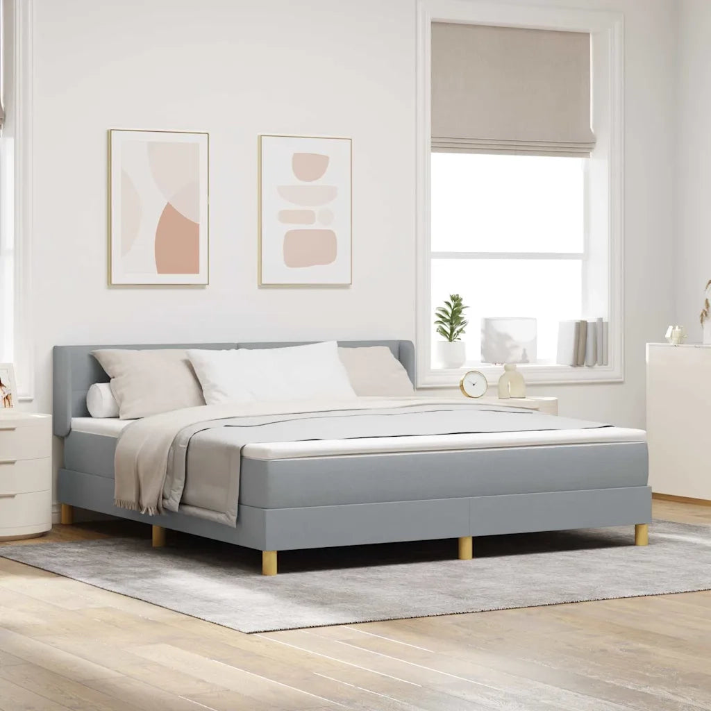 <strong>Letto a Molle< / strong> Grigio chiaro 180 x 200 cm