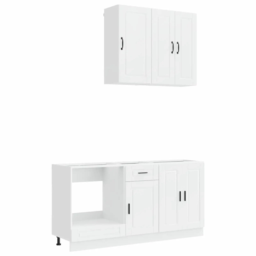 Unità Cucina PORTO 5 pcs Bianco Lucido Legno ingegnerizzato 3438279