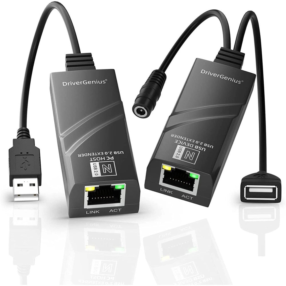 Trade Shop - Usb 2.0 Extender Rj45 2 Posizioni Estensione Fino A 100m Velocità 480mbps Q-u102 -